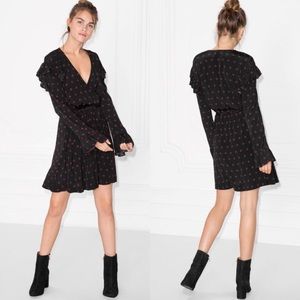 & Other Stories Frill Wrap Ruffled Dress
